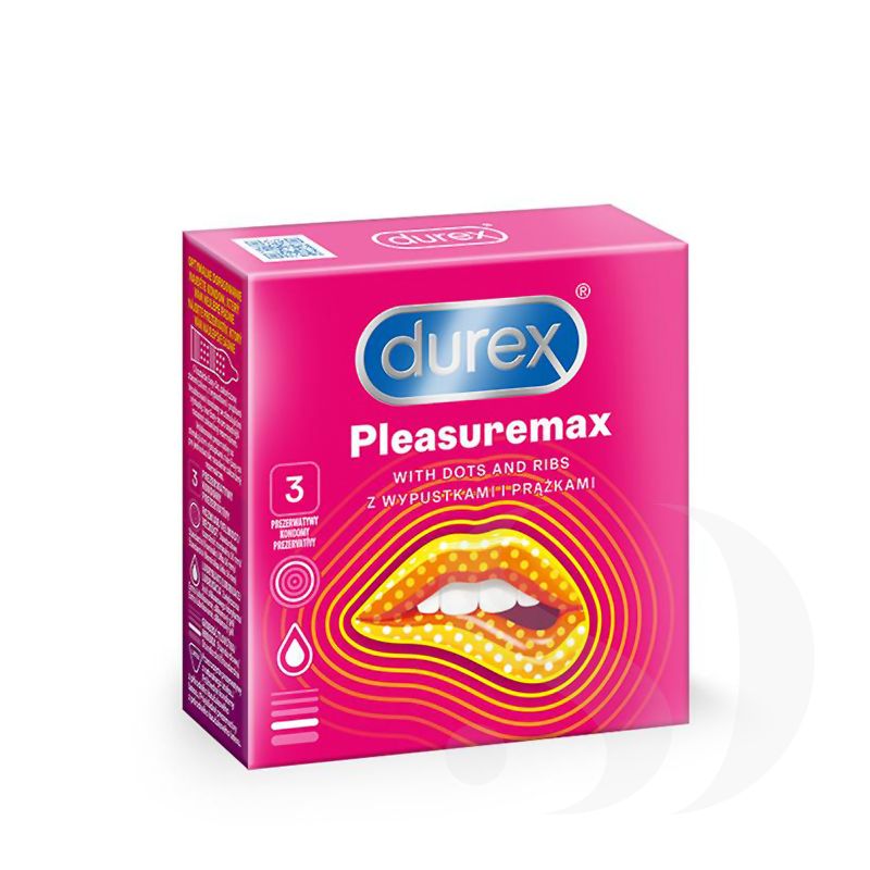 Durex Pleasuremax prezerwatywy ze stymulującymi prążkami i wypustkami 3 szt.