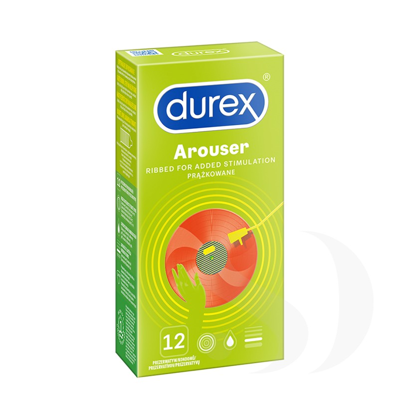 Durex Arouser prezerwatywy ze stymulującymi prążkami 12 szt.